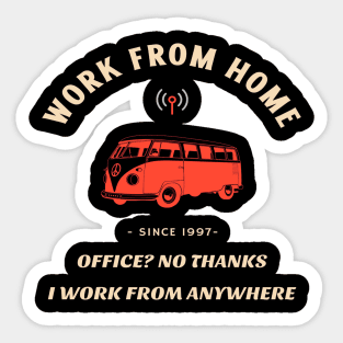 Work From Home Life Sticker
